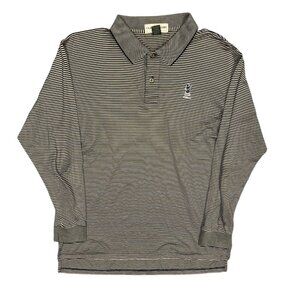 Clark Gregory Long Sleeve Polo Golf Shirt Glen Abbey Made in USA Cotton XL